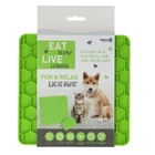Kép 2/5 - Eat Slow Live Longer Honeycomb nyalogatós tál / zöld