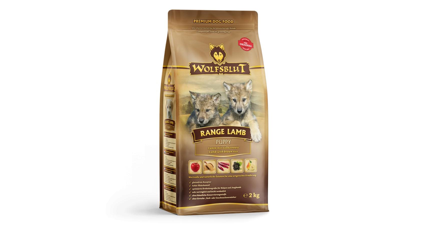wolfsblut, kutyatáp, szárazeledel, bárány rizzsel, range lamm, puppy