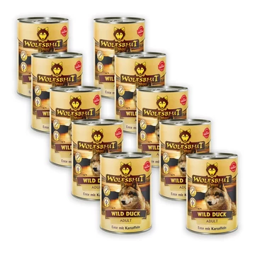 Wolfsblut Wild Duck Adult - Kacsa burgonyával 395 g - 10 db-os