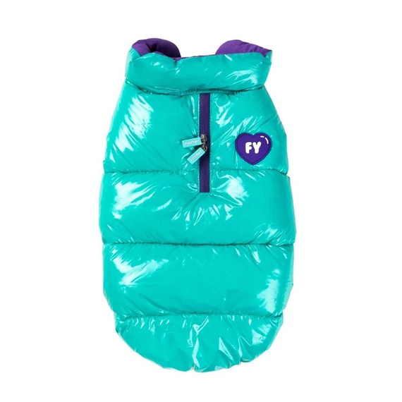 FuzzYard Amor Puffer kutyakabát - türkiz / 2