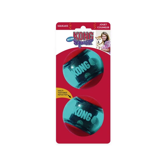 KONG Squeezz Action - piros / L