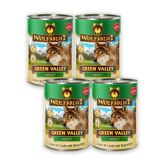 Wolfsblut Green Valley Adult -Bárány és Lazac burgonyával 395 g - 4 db-os