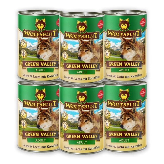 Wolfsblut Green Valley Adult -Bárány és Lazac burgonyával 395 g - 6 db-os