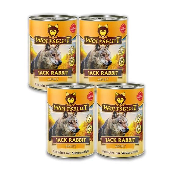 Wolfsblut Jack Rabbit Adult - Nyúl zöldségekkel 395 g - 4 db-os