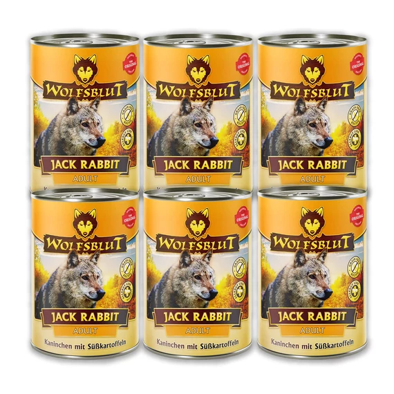 Wolfsblut Jack Rabbit Adult - Nyúl zöldségekkel 395 g - 6 db-os