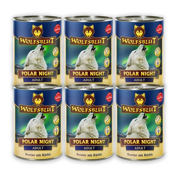 Wolfsblut Polar Night Adult - Rénszarvas tökkel 395 g - 6 db-os