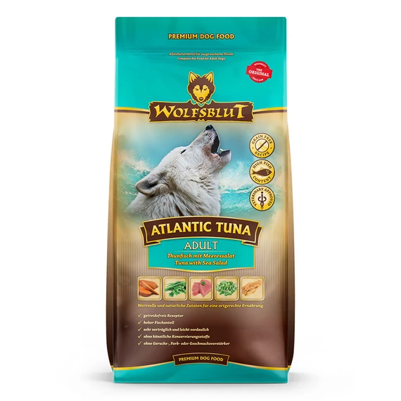 Wolfsblut Atlantic Tuna Adult - Tonhal tengeri moszattal 500 g