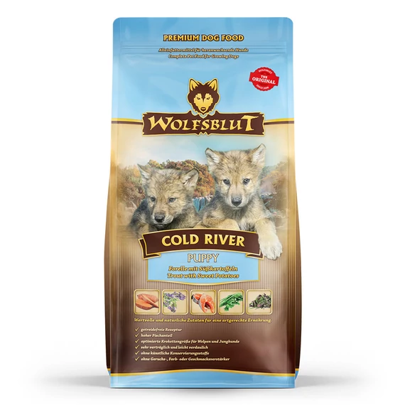 Wolfsblut Cold River Puppy - Pisztráng édesburgonyával 500 g