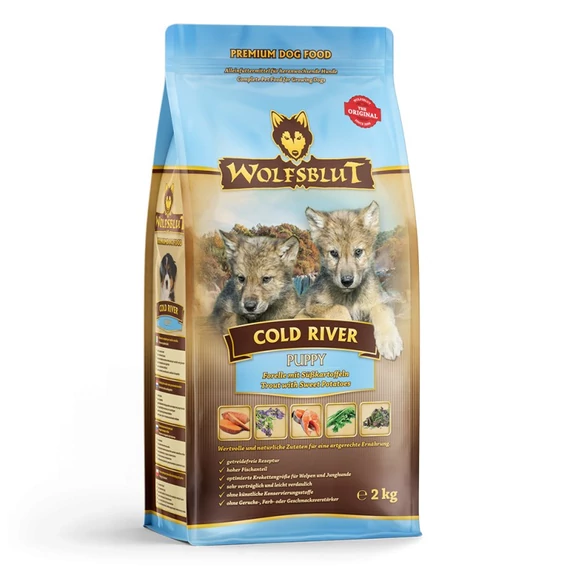 Wolfsblut Cold River Puppy - Pisztráng édesburgonyával 2 kg